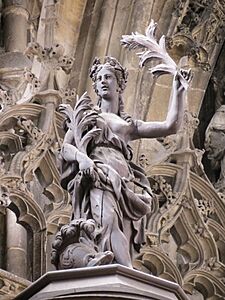Personnage sculpté grand orgue cathédrale de Rouen