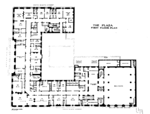 Plaza Hotel first floor plan