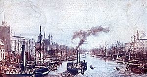 Pool of London, River Thames, 1841