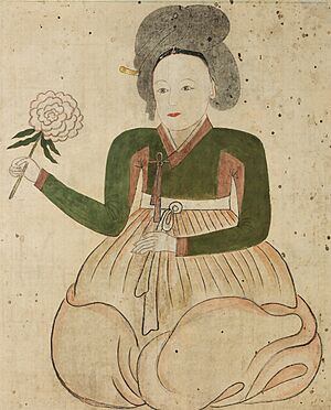 Princess Bari holding the flower of resurrection
