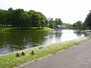 Queens Park Lake Blackburn Lancashire