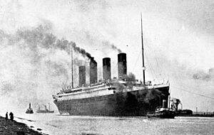 RMS Titanic sea trials April 2, 1912 (cropped)
