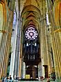 Reims Cathédrale Notre-Dame Innen Nördliche Rosette & Orgel 1