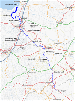 River Parrett map