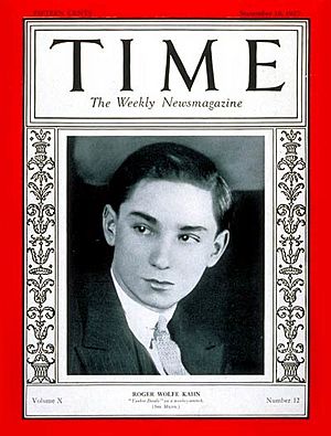 Roger Wolfe Kahn on the cover of Time magazine (September 19, 1927)