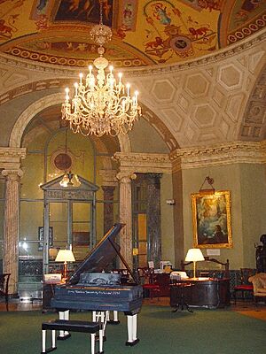 Rotunda interior steinway hall nyc mia laberge art case piano