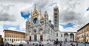 Siena cathedral panoramic frontview