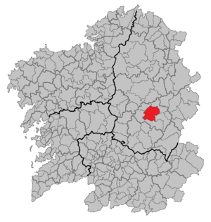 Situation of Sarria within Galicia