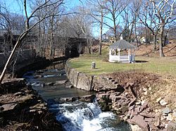 Toney's Brook flowing through The Glen in Glen Ridge