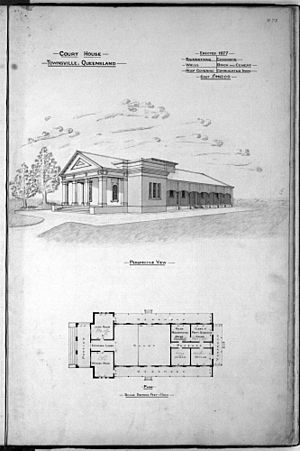 Townsville - Court House - Architectural plan, 1888