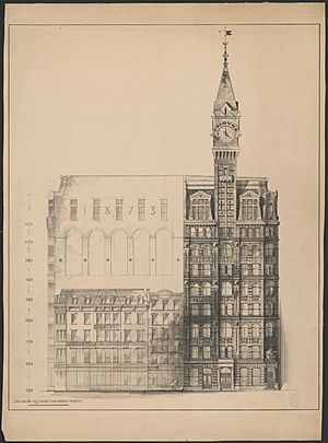 Tribune Building, New York City. Preliminary elevation. Rendering LCCN2016649931