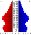 USA Robertson County, Tennessee.csv age pyramid