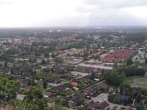 Vargön as seen from the Halleberg hill in 2005