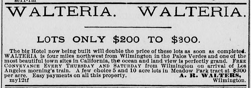 Walteria Walteria Los Angeles daily herald September 16, 1887