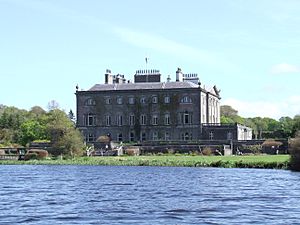 Westport House from the boating lake
