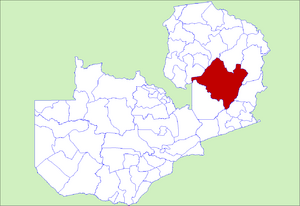 District location in Zambia