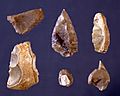 Útiles de sílex de la Cova Negra (Xàtiva). Paleolítico medio. Cultura Musteriense