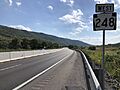 2022-08-08 16 28 56 View west along Pennsylvania State Route 248 (POW-MIA Remembrance Highway) west of the exit for Palmerton in Palmerton, Carbon County, Pennsylvania