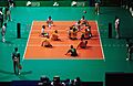 221000 - Sitting volleyball Australia vs Libya action - 3b - 2000 Sydney match photo