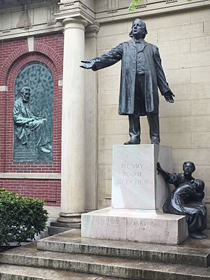 Beecher Lincoln Statute Relief at Plymouth
