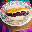 Boerewors rolls with homemade tomato relish. Yum..jpg