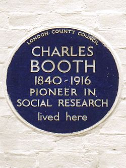 CHARLES BOOTH 1840-1916 PIONEER IN SOCIAL RESEARCH lived here