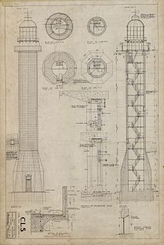 Cape Don Light - sections and plans, 1915