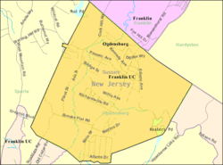 Census Bureau map of Ogdensburg, New Jersey
