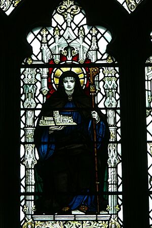 Chester Cathedral - Refektorium Ostfenster 1 St.Werburg