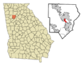 Cobb County Georgia Incorporated and Unincorporated areas Fair Oaks Highlighted