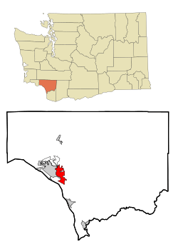 Location of Kelso, Washington