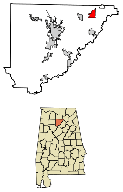 Location of Baileyton in Cullman County, Alabama.