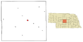 Custer County Nebraska Incorporated and Unincorporated areas Broken Bow Highlighted