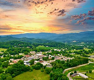 Downtown Hayesville in Clay County, N.C. on June 26, 2022