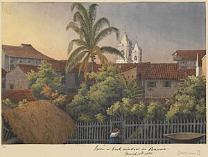 Edward Gennys Fanshawe, From a back window in Panama, March 10th 1850