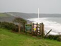Entrance to the path by Tregantle Fort - geograph.org.uk - 74921