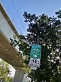 Expo Line Bikeway sign with directional arrows