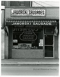 Frank Jaworski Sausage branch in Hamtramck, Michigan (c. 1974)
