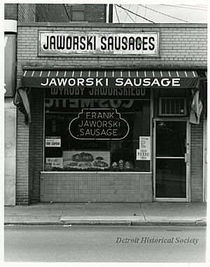 Frank Jaworski Sausage branch in Hamtramck, Michigan (c. 1974)