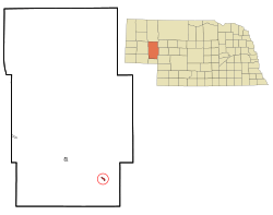 Location of Lewellen, Nebraska