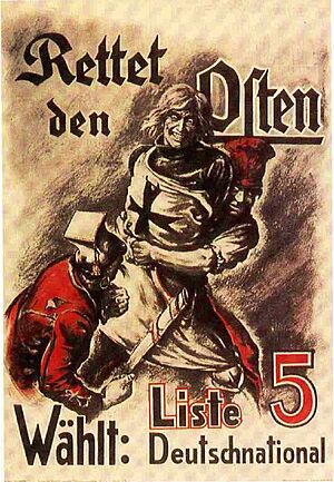 German National People's Party Poster Teutonic Knights (1920)