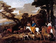 Giovanni Benedetto Castiglione - Jacob Leading the Flocks of Laban - WGA4546