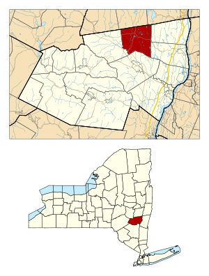 Location in Greene County and the state of New York