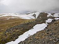 Hart Side summit - trench and ridge