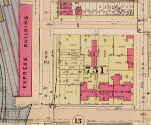 Home for the Aged Men and Women map in 1909
