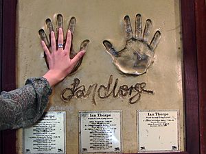Ian Thorpe's Giant Hands