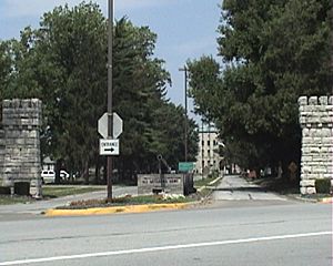 12th Street entrance to the Illinois Veteran's Home in North Quincy.