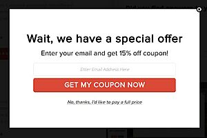In-page pop-up window advertisement