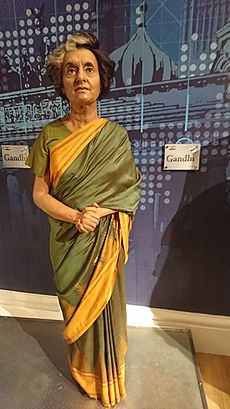 Indira Gandhi wax figure from london madame tussauds