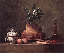 Jean Siméon Chardin - 'La Brioche' (Cake) - WGA04779